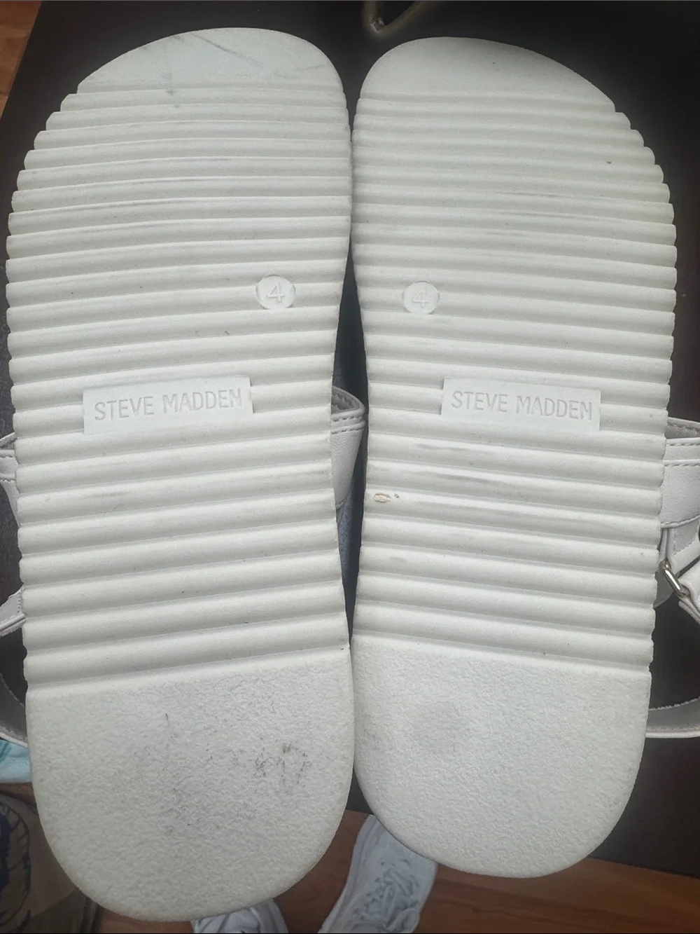 Madden Girl Cream Sandals Size 4M